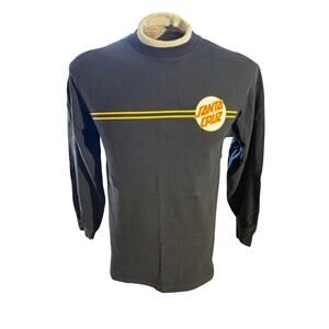 Santa Cruz Skateboards Black Logo Long Sleeve Shirt Tee Medium